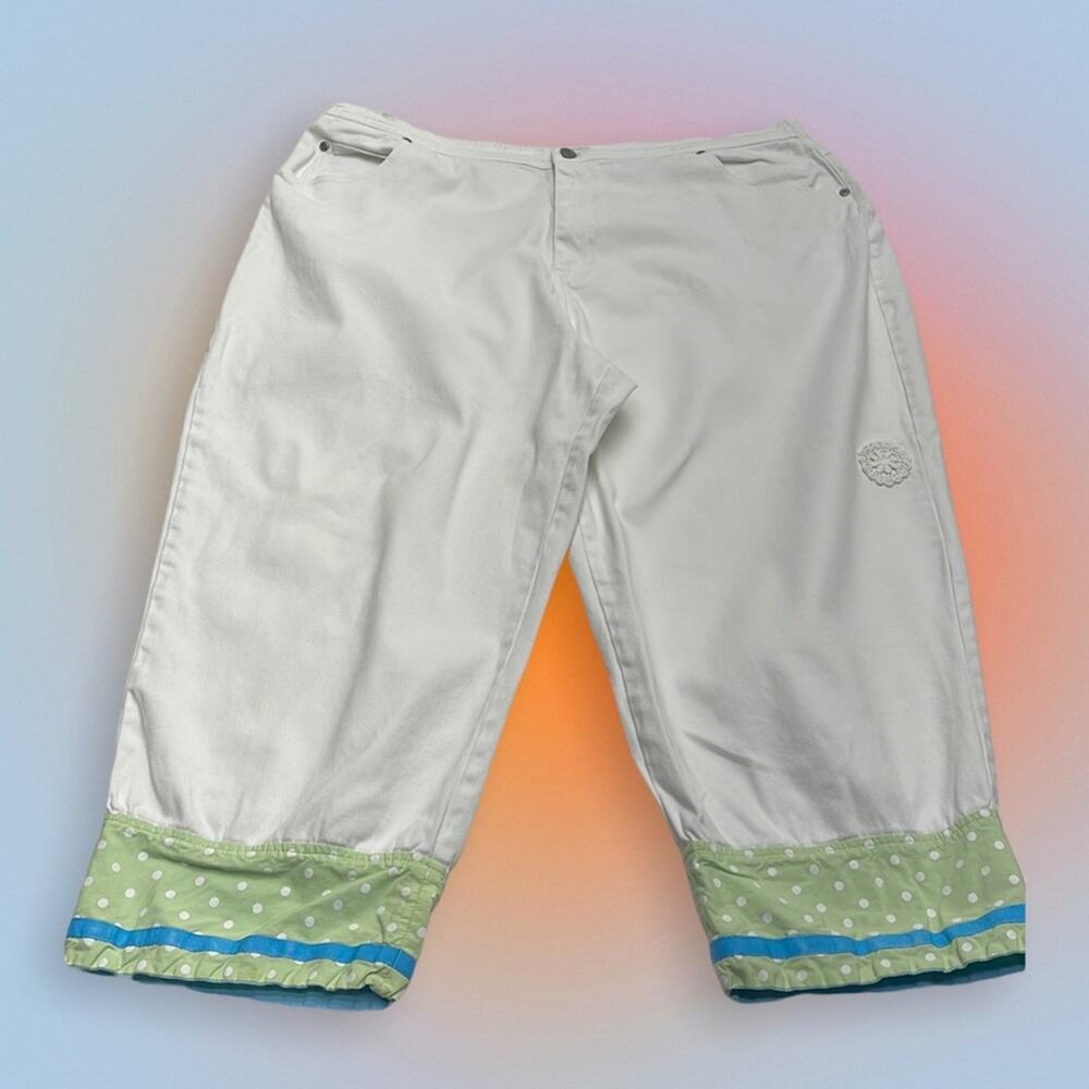 QUACKER FACTORY Women’s XL White Capri Pant